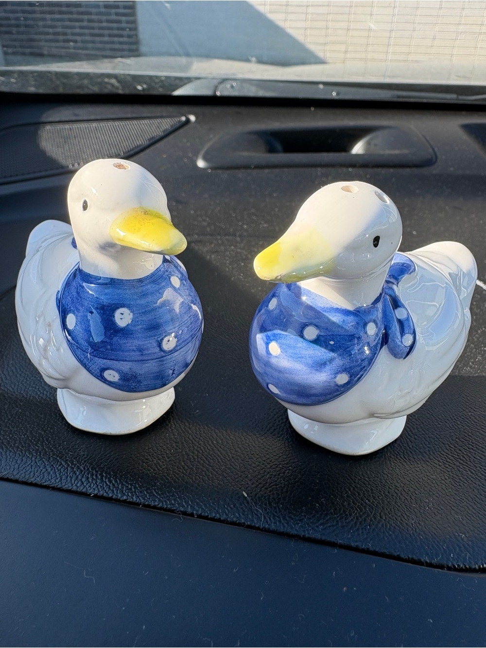Vintage Winter Geese Porcelain Salt & Pepper Shaker Set